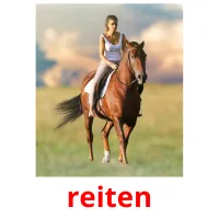 reiten Bildkarteikarten