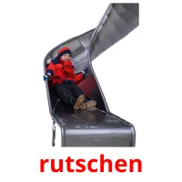 rutschen Bildkarteikarten