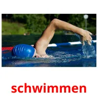 schwimmen Bildkarteikarten