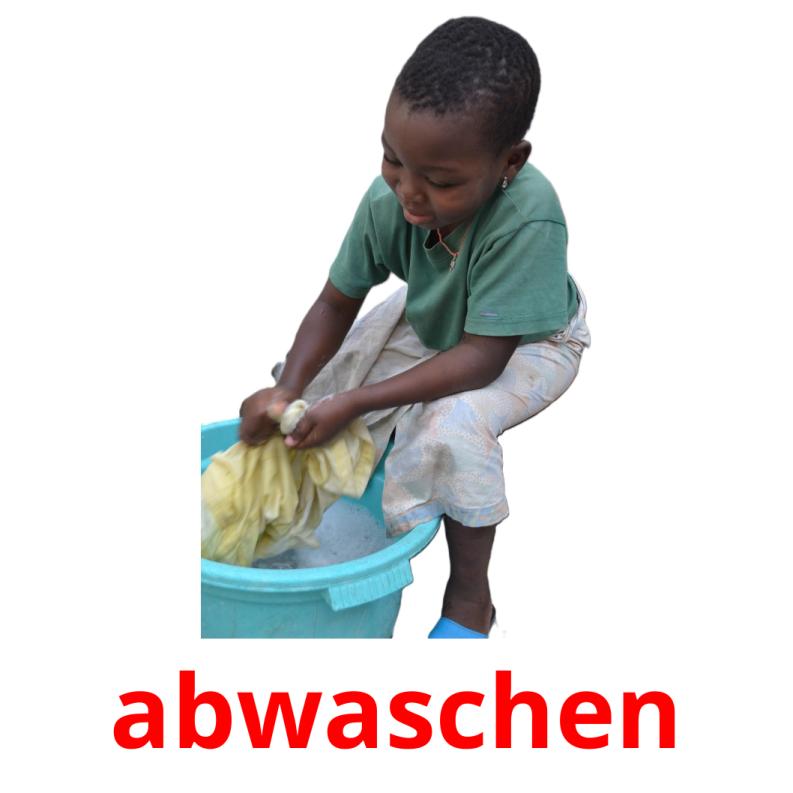 abwaschen picture flashcards