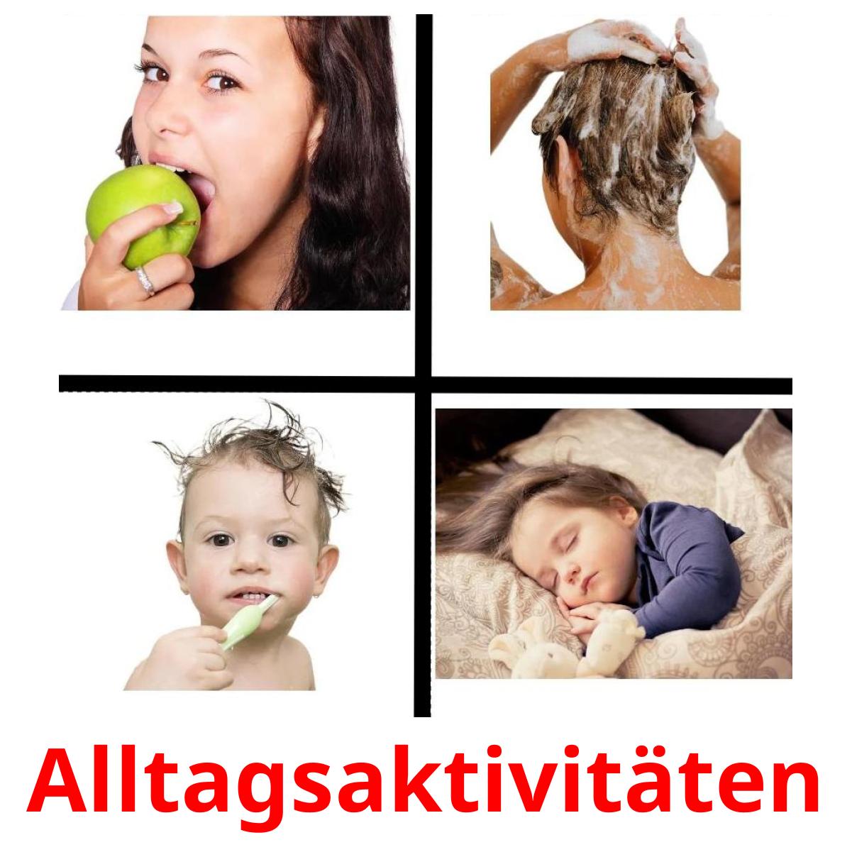 Alltagsaktivitäten flashcards illustrate