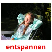 entspannen Bildkarteikarten