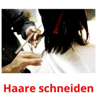 Haare schneiden Bildkarteikarten