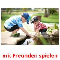 mit Freunden spielen Bildkarteikarten