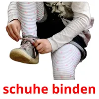 schuhe binden Bildkarteikarten