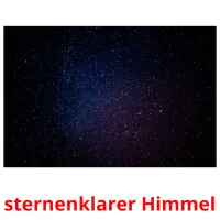 sternenklarer Himmel flashcards illustrate