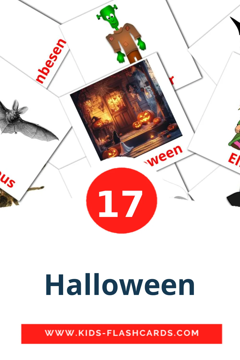 17 Halloween fotokaarten voor kleuters in het duits