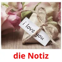 die Notiz flashcards illustrate