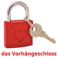 das Vorhängeschloss flashcards illustrate