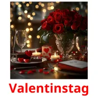 Valentinstag flashcards illustrate