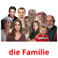 die Familie Bildkarteikarten