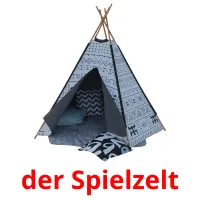 der Spielzelt Bildkarteikarten