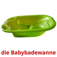 die Babybadewanne Bildkarteikarten