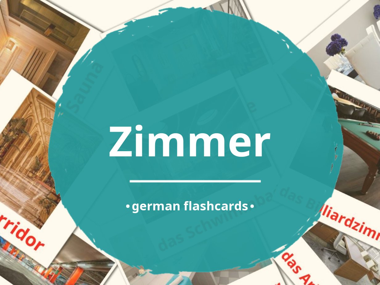 17 FREE Rooms Flashcards In 4 PDF Formats | German Pictures