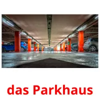 das Parkhaus Tarjetas didacticas