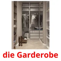 die Garderobe Tarjetas didacticas