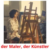 der Maler, der Künstler cartões com imagens