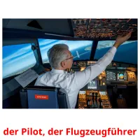 der Pilot, der Flugzeugführer cartões com imagens