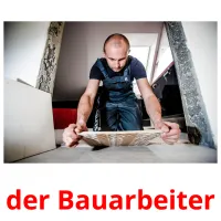 der Bauarbeiter picture flashcards