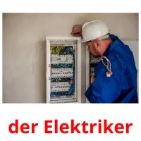 der Elektriker Bildkarteikarten