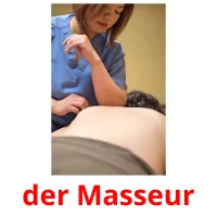 der Masseur flashcards illustrate