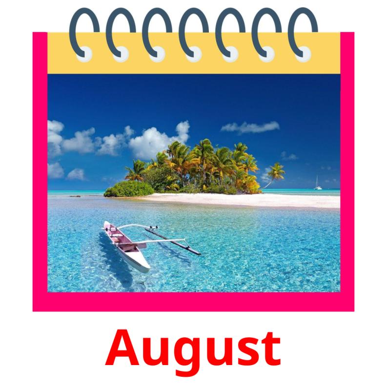 August picture flashcards