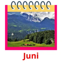 Juni flashcards illustrate