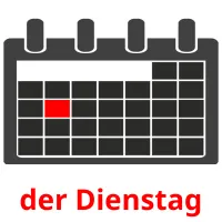 der Dienstag picture flashcards