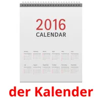 der Kalender picture flashcards