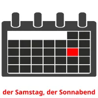 der Samstag, der Sonnabend picture flashcards