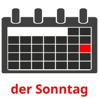 der Sonntag picture flashcards