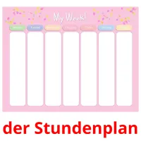 der Stundenplan picture flashcards