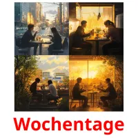 Wochentage picture flashcards