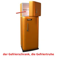 der Gefrierschrank, die Gefriertruhe cartões com imagens