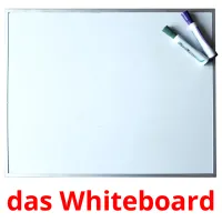 das Whiteboard cartões com imagens