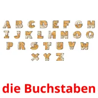 die Buchstaben cartões com imagens