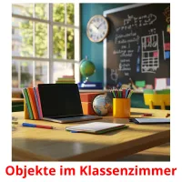 Objekte im Klassenzimmer cartões com imagens