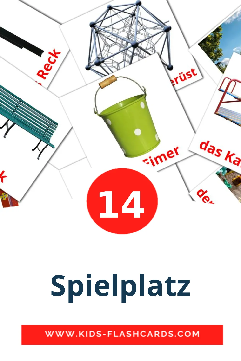 14 Spielplatz Bildkarten für den Kindergarten auf Deutsch