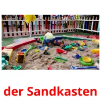 der Sandkasten Bildkarteikarten