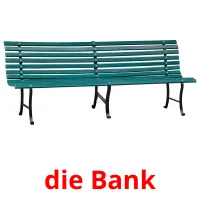 die Bank Bildkarteikarten