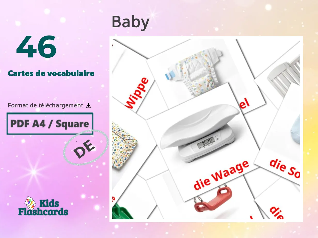 46 Cartes de vocabulaire Bébé GRATUITES à imprimer | PDF | Vocabulaire ...