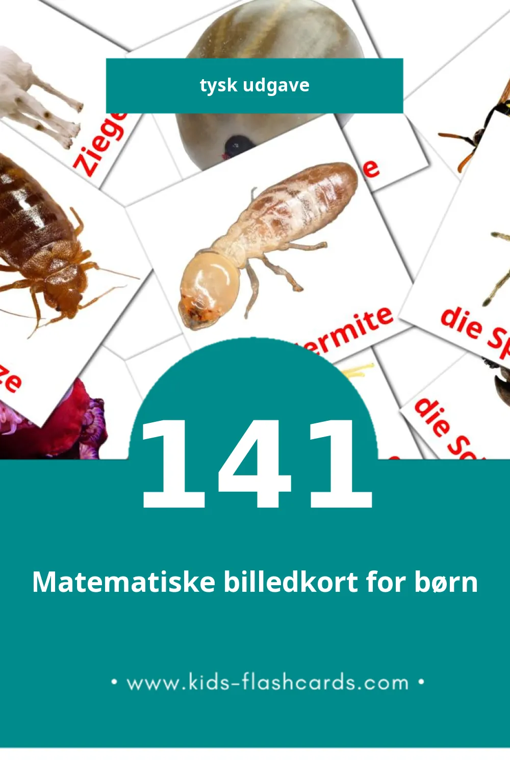 Visuelle billedkort for børn om Tiere til småbørn (141 kort på Tysk)