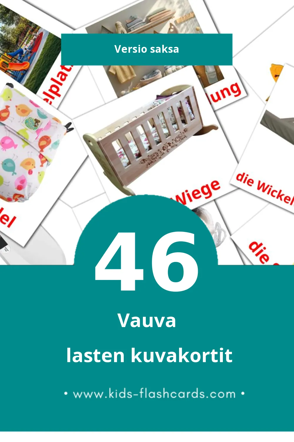 Cartes de vocabulaire Visuelles Baby pour les Tout-Petits (46 Cartes en Allemand)