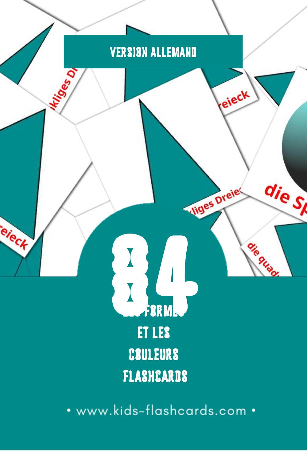 Flashcards Visual Farben und Formen pour les tout-petits (84 cartes en Allemand)