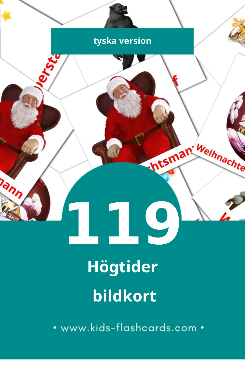 Visuele သဘာဝ Leerkaarten voor Kleuters (119 kaarten in het Tyska)