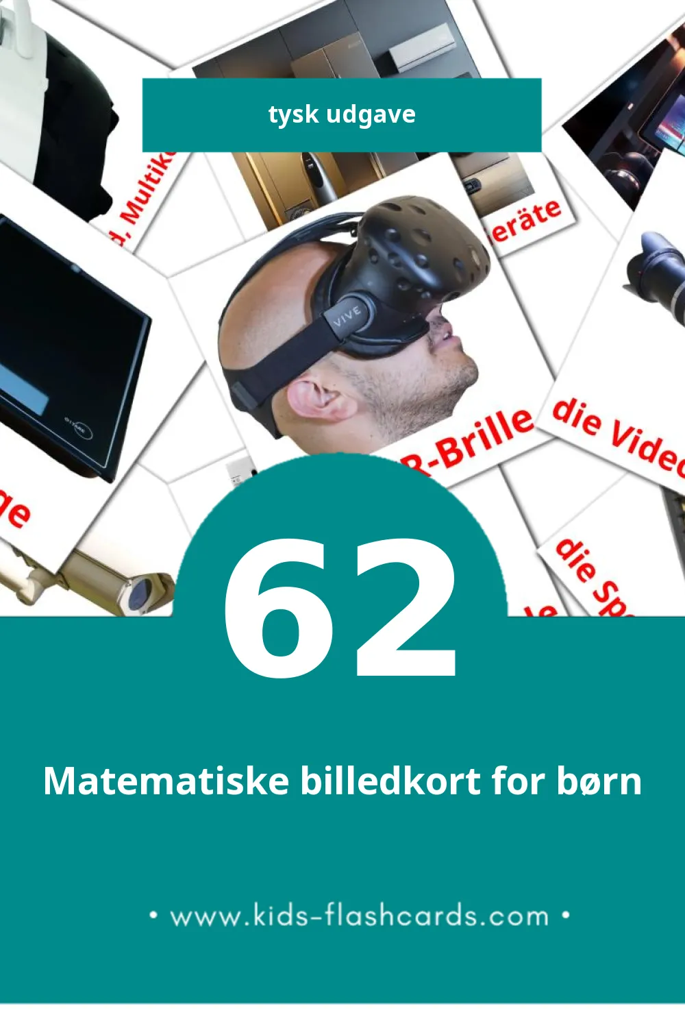 Visuelle billedkort for børn om Haushaltsgeräte til småbørn (62 kort på Tysk)