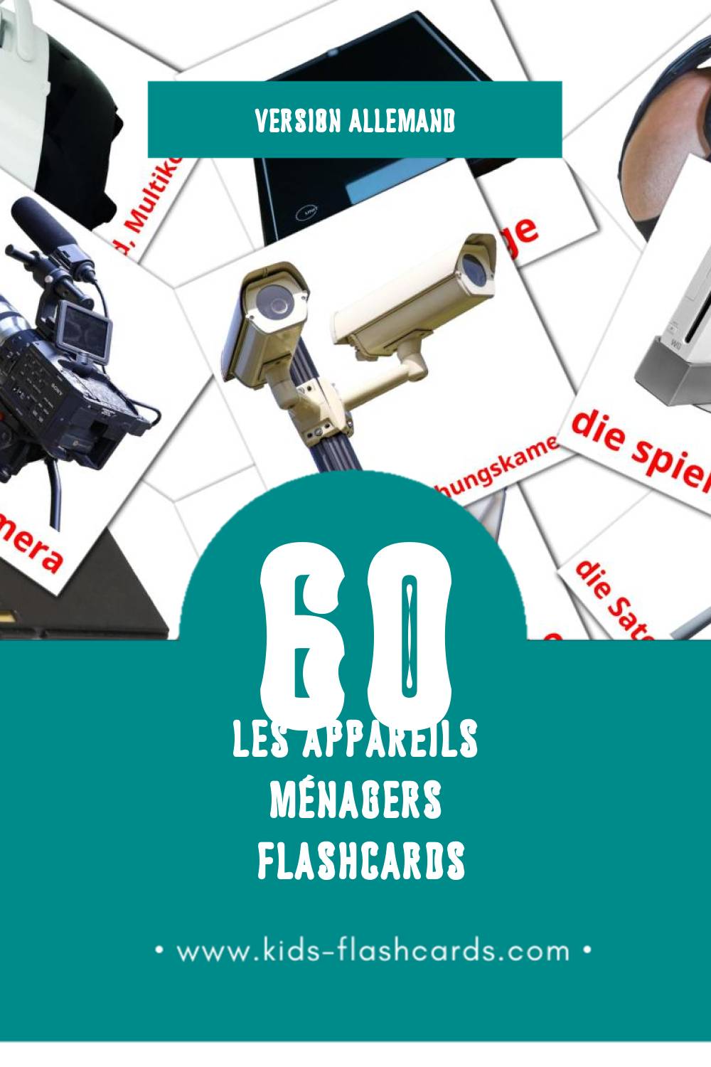Flashcards Visual Haushaltsgeräte pour les tout-petits (32 cartes en Allemand)