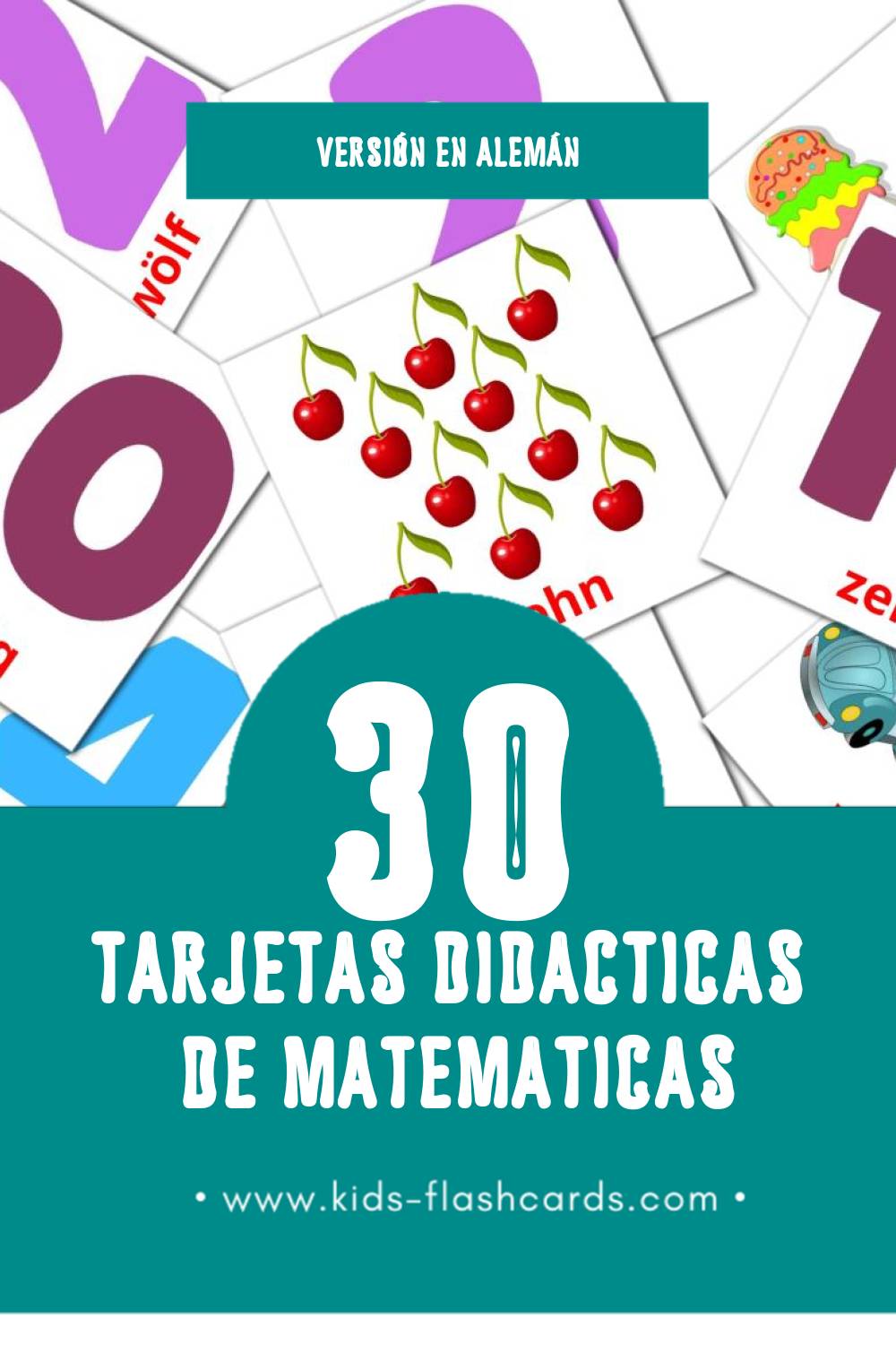 Tarjetas visuales de Mathematik para niños pequeños (30 tarjetas en Alemán)