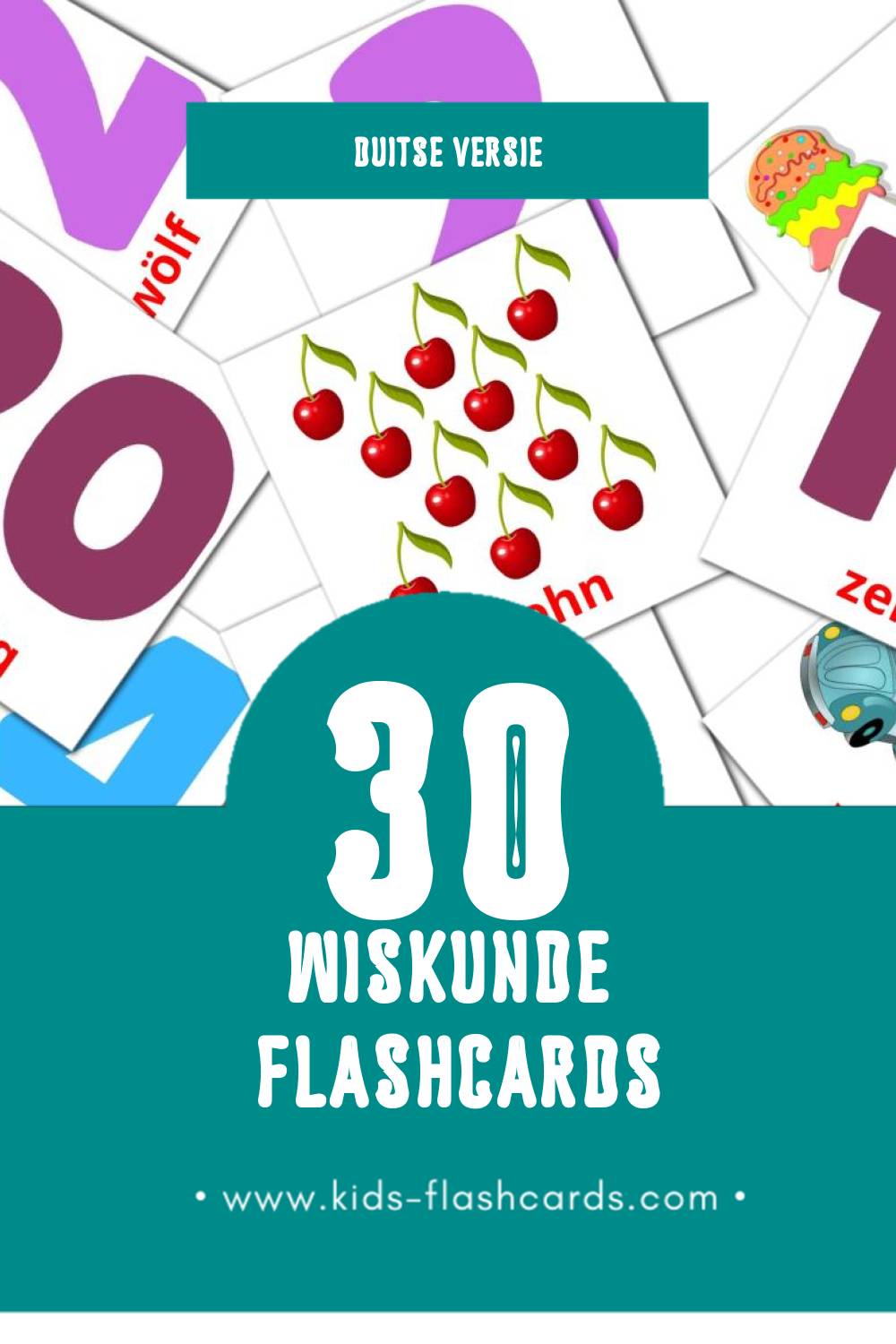 Visuele Mathematik Flashcards voor Kleuters (30 kaarten in het Duits)