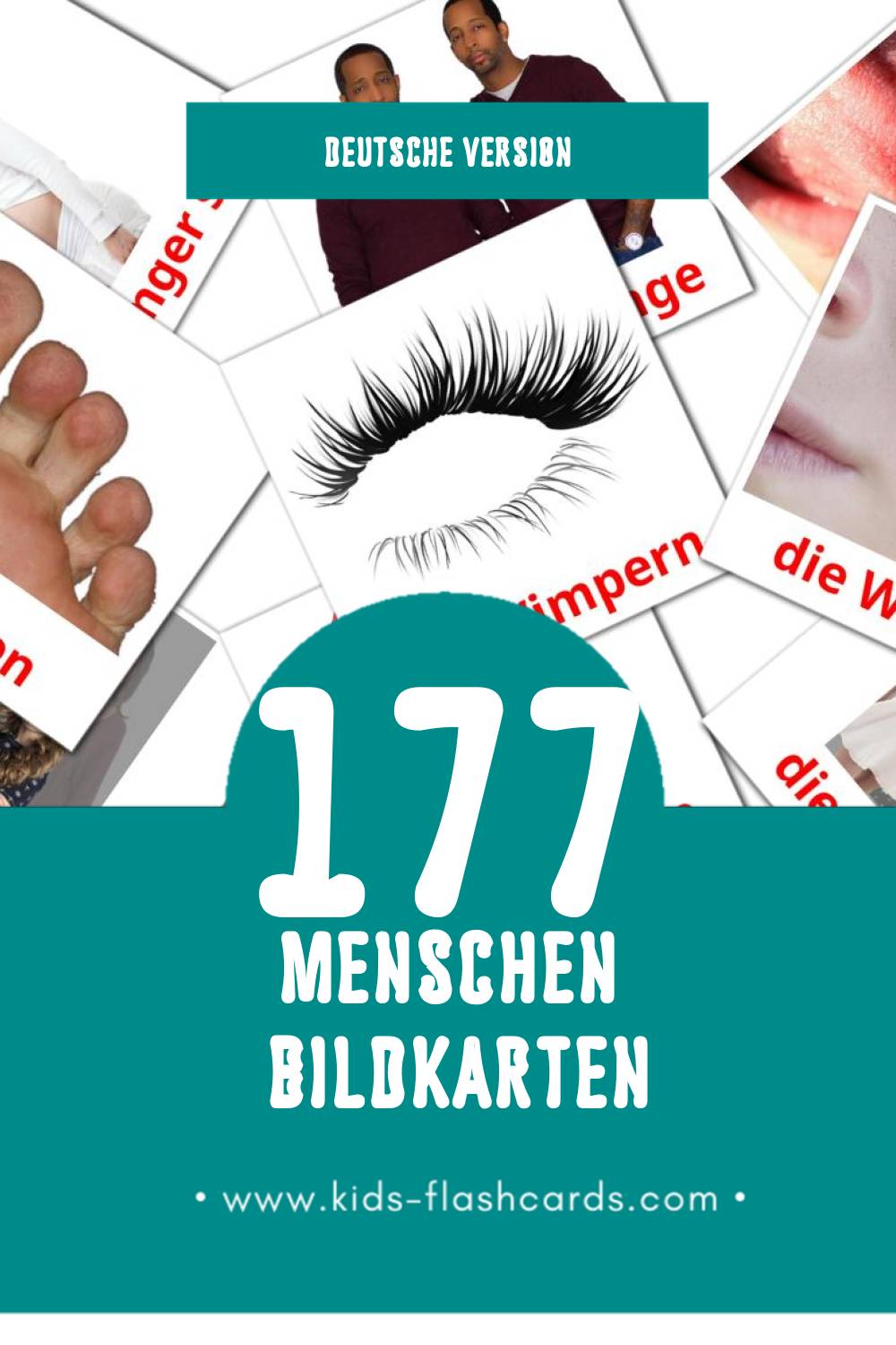 Visual Menschen Flashcards für Kleinkinder (177 Karten in Deutsch)